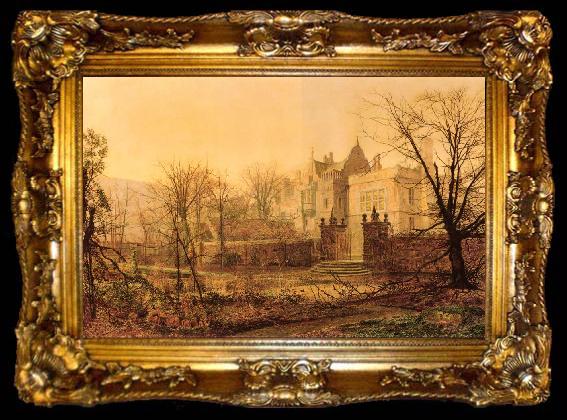 framed  Atkinson Grimshaw Knostrop Hall, Early Morning, ta009-2